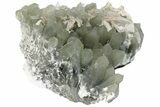 Green, Hedenbergite Included Quartz with Calcite - Mongolia #163992-1